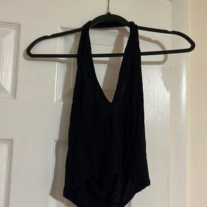 Black halter top cotton